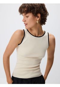 Reserved - Top z wiskozą - złamana biel. Materiał: wiskoza #1