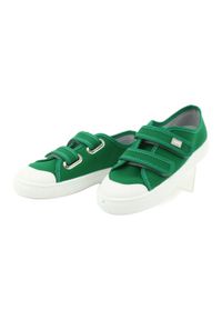 Befado obuwie dziecięce 440X013 zielone. Kolor: zielony. Materiał: tkanina. Styl: młodzieżowy, elegancki #2