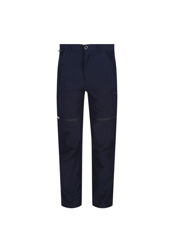 Regatta - Dziecięce Spodnie Z Odpinanymi Nogawkami Jnr Highton Z/O. Kolor: niebieski. Sezon: lato. Sport: turystyka piesza