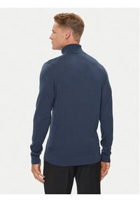 Calvin Klein Golf Superior K10K110420 Granatowy Slim Fit. Typ kołnierza: golf. Kolor: niebieski. Materiał: wełna #4