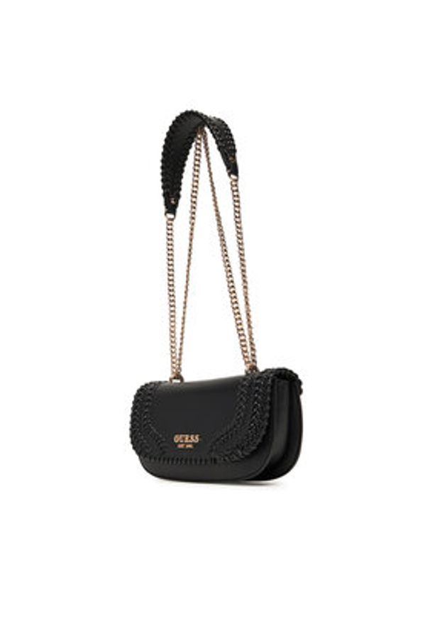Guess Torebka Tatum HWNG96 67210 Czarny. Kolor: czarny. Materiał: skórzane