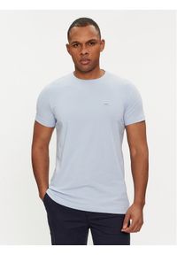 Calvin Klein T-Shirt K10K112724 Błękitny Slim Fit. Kolor: niebieski. Materiał: bawełna #1