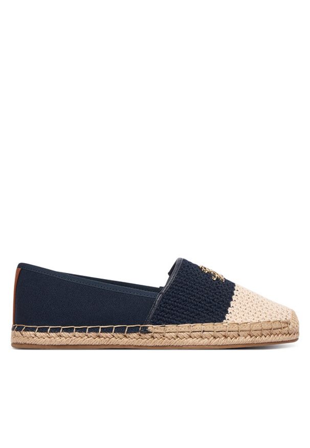 TOMMY HILFIGER - Tommy Hilfiger Espadryle Script Crochet Espadrille FW0FW09502 Granatowy. Kolor: niebieski. Materiał: materiał