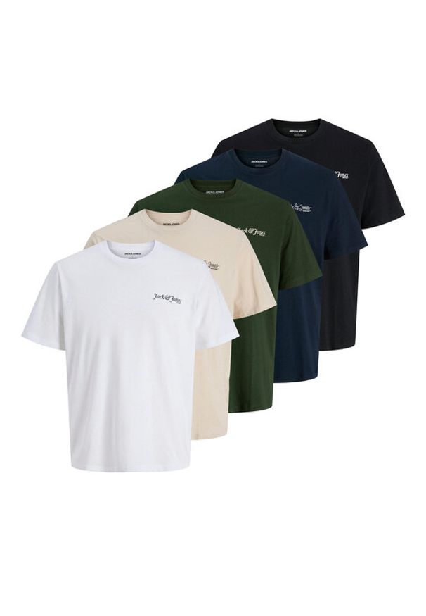 Jack & Jones Komplet t-shirtów Yuki 12288322 Kolorowy Relaxed Fit. Materiał: bawełna. Wzór: kolorowy