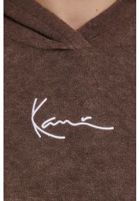 Karl Kani bluza damska kolor brązowy z kapturem wzorzysta. Typ kołnierza: kaptur. Kolor: brązowy #3
