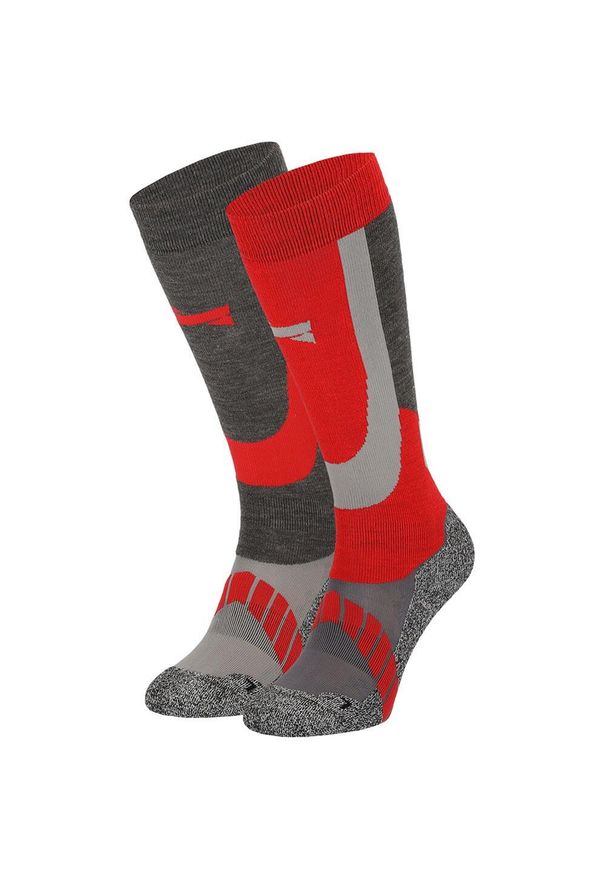 XTREME SOCKSWEAR - Skarpety narciarskie Xtreme, 2 par, Multi Czerwony. Kolor: czerwony. Sport: narciarstwo