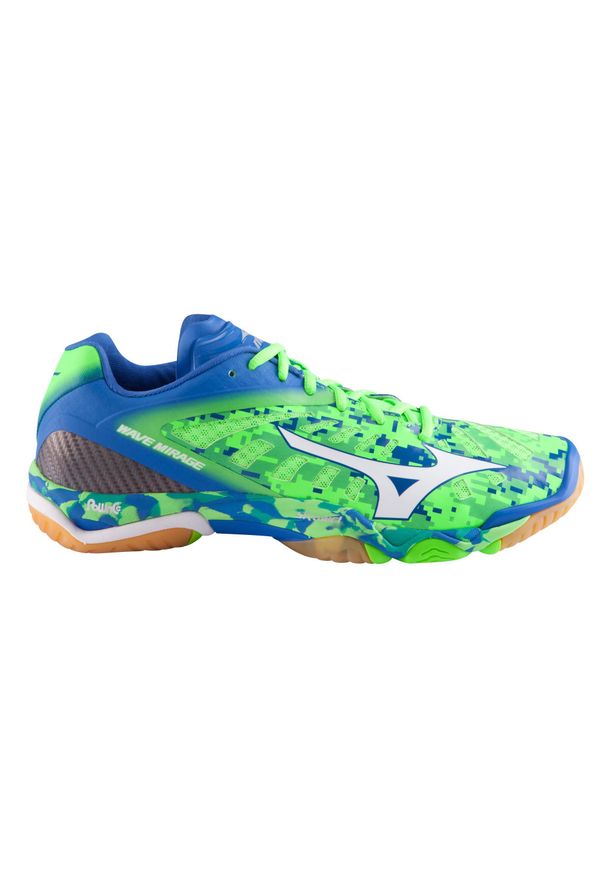 Mizuno - Buty do piłki ręcznej Wave Mirage. Kolor: niebieski, wielokolorowy, zielony. Model: Mizuno Wave