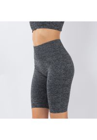 XTREME SOCKSWEAR - Krótkie legginsy sportowe dla kobiet Xtreme Sportswear Antracyt melanż. Kolor: szary. Materiał: materiał. Długość: krótkie. Wzór: melanż. Sport: fitness