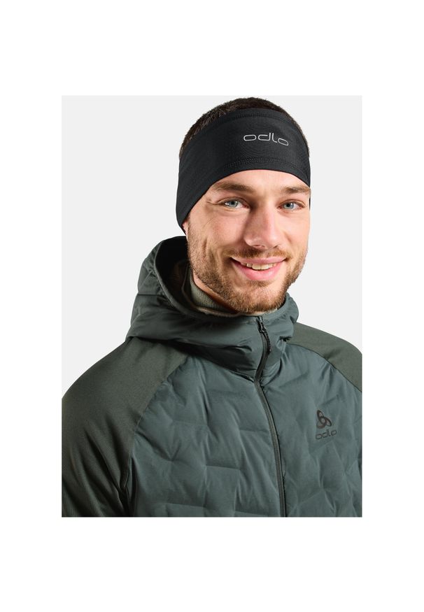 Opaska Odlo Headband POLYKNIT WARM REFLECTIVE. Kolor: czarny