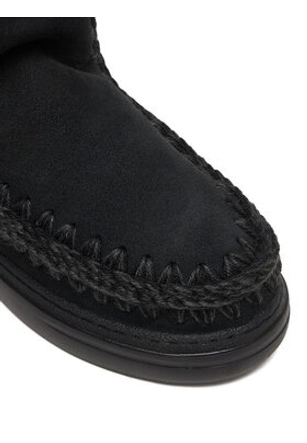 Mou Śniegowce MU.FW411001A Czarny. Kolor: czarny. Materiał: skóra, zamsz