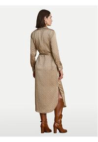 Lauren Ralph Lauren - LAUREN RALPH LAUREN Sukienka koszulowa 200979803001 Beżowy Regular Fit. Kolor: beżowy. Materiał: syntetyk. Typ sukienki: koszulowe