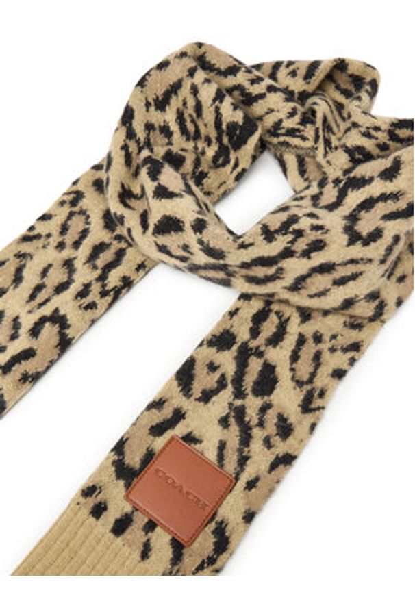 Coach Szalik CCM91 Beżowy. Kolor: beżowy. Materiał: poliamid, nylon