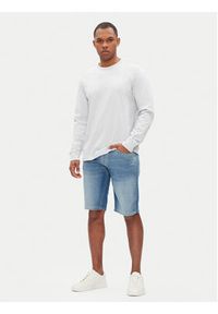 Pepe Jeans Szorty jeansowe PM801075 Niebieski Slim Fit. Kolor: niebieski. Materiał: bawełna