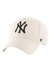 Czapka z daszkiem dla dorosłych 47 Brand New York Yankees. Kolor: beżowy. Materiał: wełna, akryl. Styl: sportowy