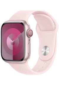 APPLE - Smartwatch Apple Watch 9 GPS+Cellular 45mm aluminium Różowy | Różowy pasek sportowy S/M. Rodzaj zegarka: smartwatch. Kolor: różowy. Materiał: materiał. Styl: sportowy