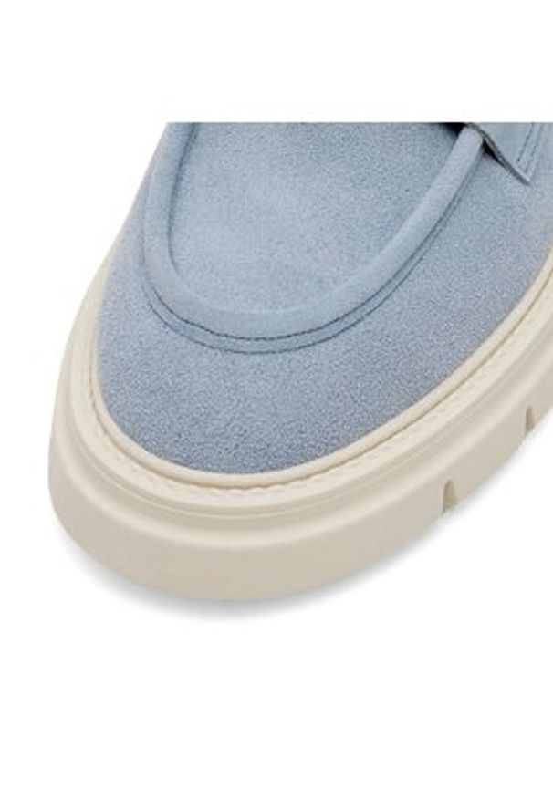 Gino Rossi Loafersy GRACE-E24-26372LM Błękitny. Kolor: niebieski. Materiał: zamsz, skóra