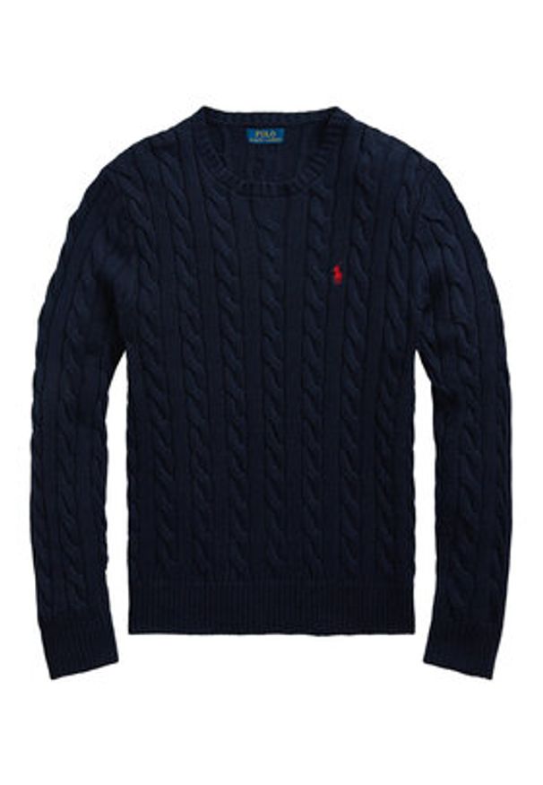 Polo Ralph Lauren Sweter 710775885001 Granatowy Regular Fit. Typ kołnierza: polo. Kolor: niebieski. Materiał: bawełna