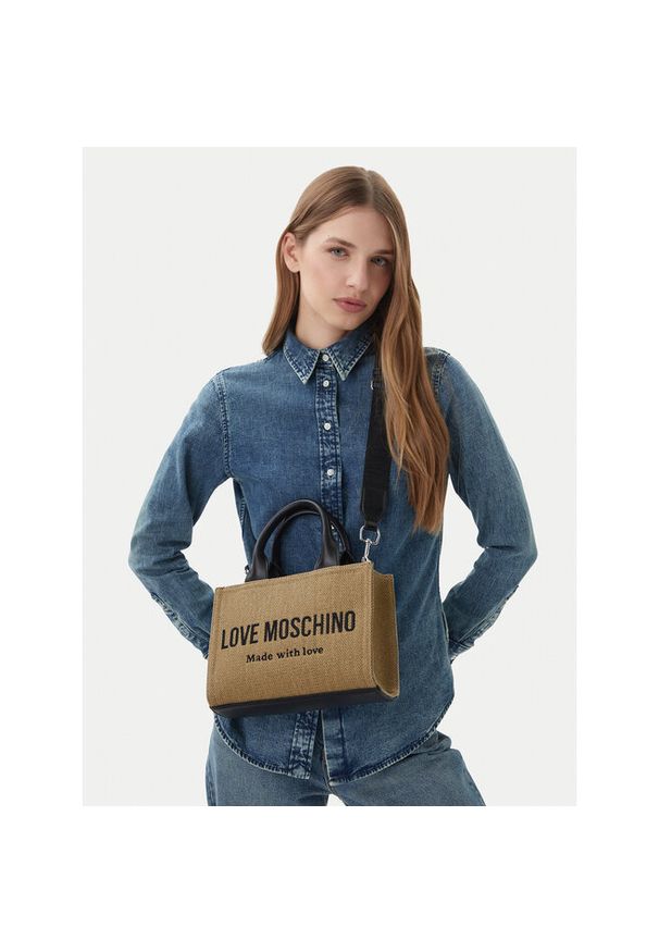 Love Moschino - Torebka LOVE MOSCHINO. Kolor: beżowy