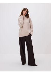 Reserved - Wełniany sweter - beżowy. Kolor: beżowy. Materiał: wełna #1