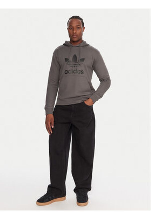 Adidas - adidas Bluza adicolor Classics Trefoil JY3765 Szary Regular Fit. Kolor: szary. Materiał: bawełna