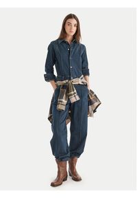Wrangler Kombinezon Western 112371042 Granatowy Regular Fit. Kolor: niebieski. Materiał: jeans