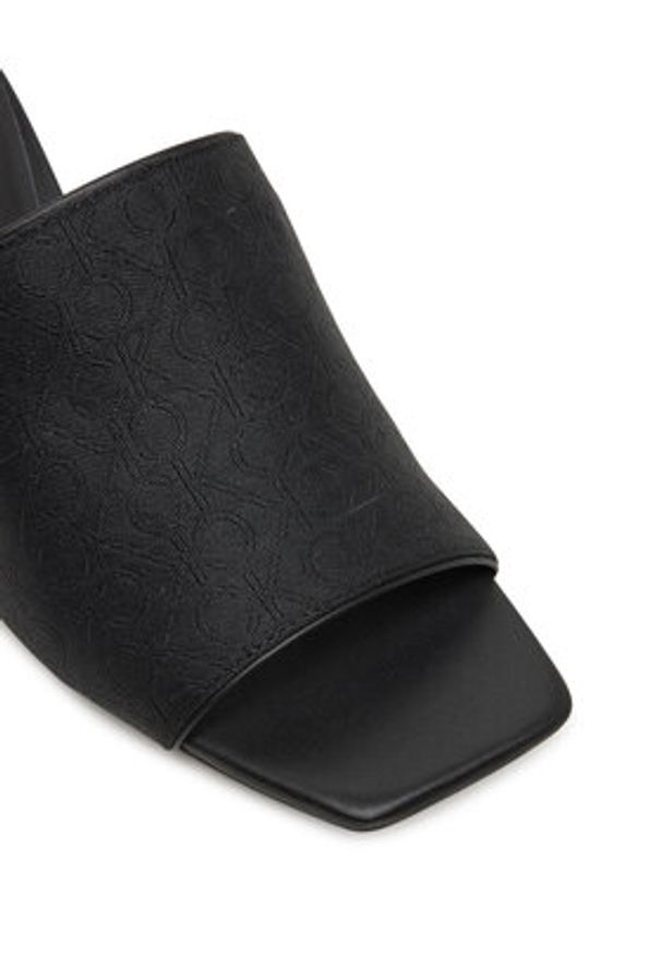 Calvin Klein Klapki Heel Slide 50 - Jacq HW0HW02387 Czarny. Kolor: czarny. Materiał: materiał