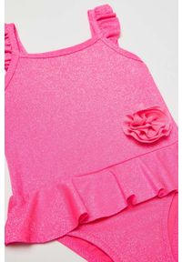OVS jednoczęściowy strój kąpielowy niemowlęcy kolor różowy. Kolor: różowy. Rodzaj stanika: odpinane ramiączka #3