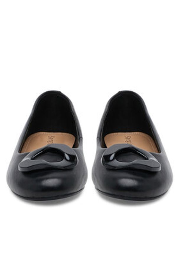 Sergio Bardi Baleriny WYL3692-2Z-SB Czarny. Kolor: czarny. Materiał: skóra