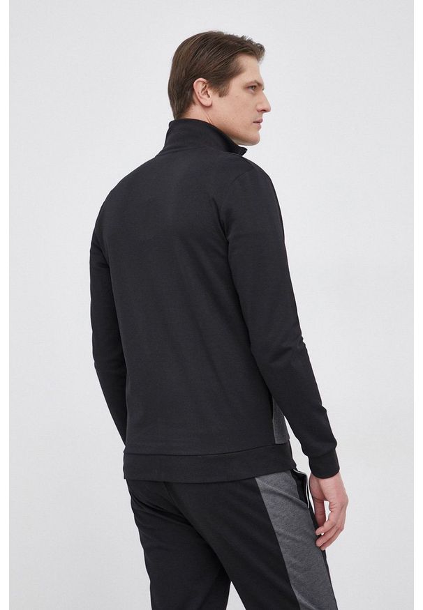 BOSS - Boss Bluza męska kolor czarny z nadrukiem. Okazja: na co dzień. Kolor: czarny. Wzór: nadruk. Styl: casual