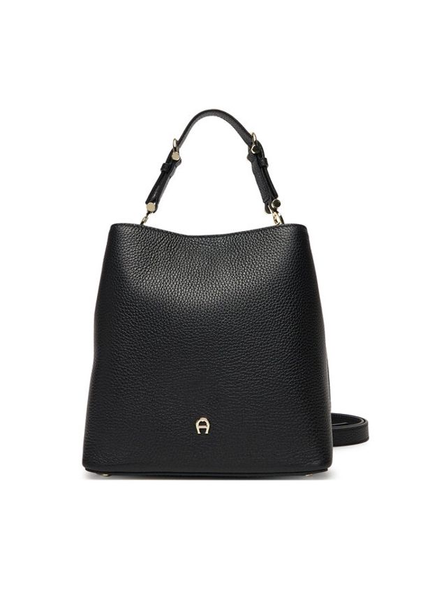 Aigner Torebka Delia S 136160 Czarny. Kolor: czarny. Materiał: skórzane