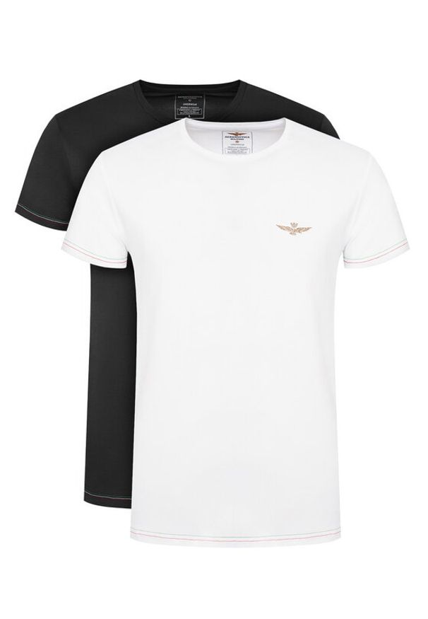 Aeronautica Militare Komplet t-shirtów AM1UTI003B Kolorowy Slim Fit. Materiał: bawełna. Wzór: kolorowy