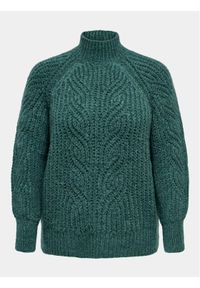 ONLY Carmakoma Sweter Ruby 15307191 Zielony Regular Fit. Kolor: zielony. Materiał: syntetyk #1