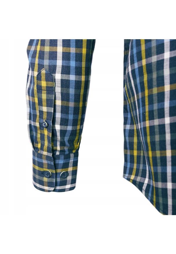 Lekko Taliowana Koszula Sportowa, Button Down - Pako Jeans - Kolorowa Kratka. Okazja: na co dzień. Typ kołnierza: button down. Kolor: wielokolorowy. Materiał: bawełna. Wzór: kratka. Styl: sportowy