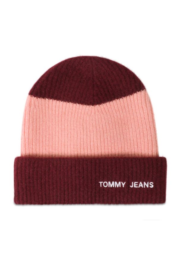 Tommy Jeans Czapka Tjw Academia Beanie AW0AW12623 Różowy. Kolor: różowy. Materiał: materiał