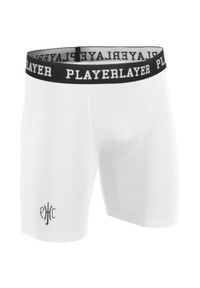 POWERLAYER - Elastyczne Szorty Męskie - Oddychające i Elastyczne. Kolor: biały. Materiał: lycra, poliester, nylon. Długość: krótkie. Sezon: lato