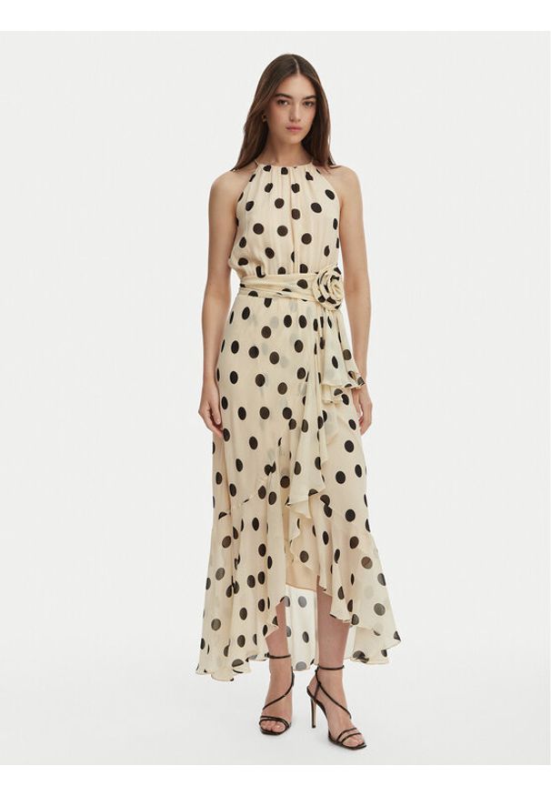Marella Sukienka koktajlowa Fiero 2613221112 Beżowy Regular Fit. Kolor: beżowy. Materiał: wiskoza. Styl: wizytowy