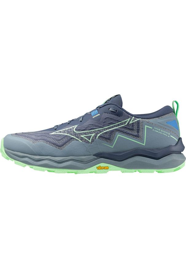 Buty do biegania Mizuno Wave Daichi 9. Zapięcie: sznurówki. Kolor: zielony. Materiał: tkanina, syntetyk, materiał. Szerokość cholewki: normalna. Model: Mizuno Wave. Sport: bieganie