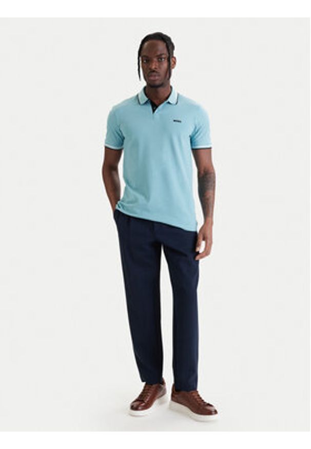 BOSS Polo Paul 50506193 Zielony Slim Fit. Typ kołnierza: polo. Kolor: zielony. Materiał: bawełna