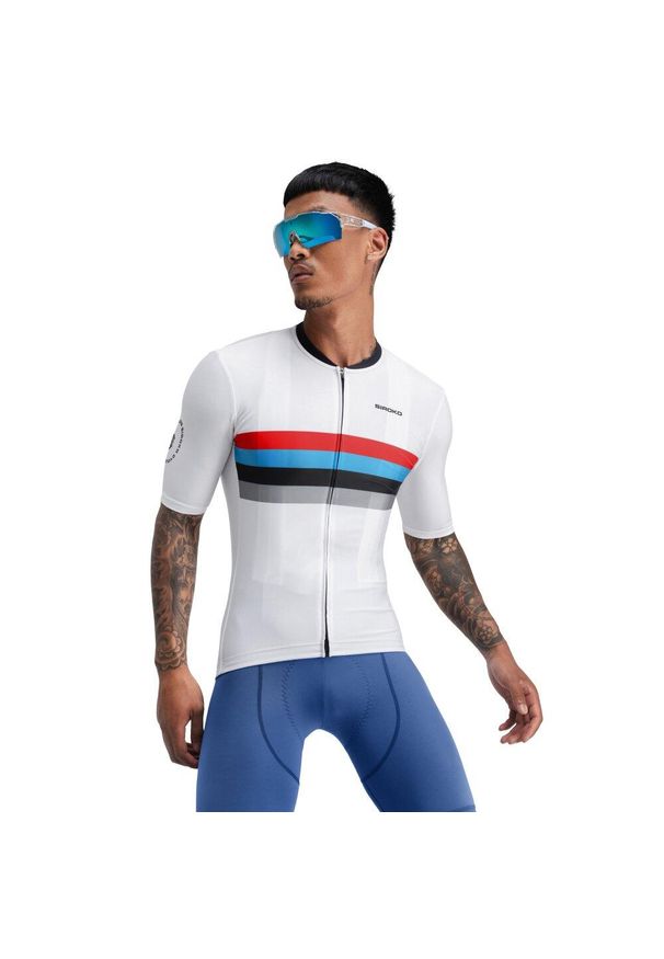 SIROKO - Koszulka rowerowa z krótkim rękawem męska M2 Westfalia. Kolor: czerwony, biały, wielokolorowy. Długość rękawa: krótki rękaw. Długość: krótkie. Sport: kolarstwo