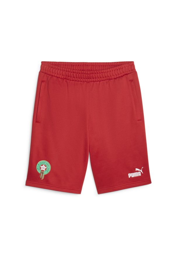 Puma - Szorty Maroc Culture 2023. Kolor: czerwony. Długość: krótkie. Sport: piłka nożna