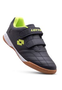 LOTTO - Buty treningowe halowe do futsalu dziecięce Lotto Pacer. Kolor: czarny, zielony, wielokolorowy, żółty