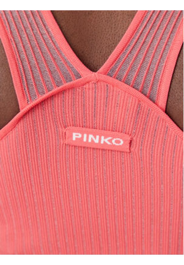 Pinko - PINKO Sukienka dzianinowa 104802 A2GJ Koralowy Regular Fit. Kolor: pomarańczowy. Materiał: syntetyk