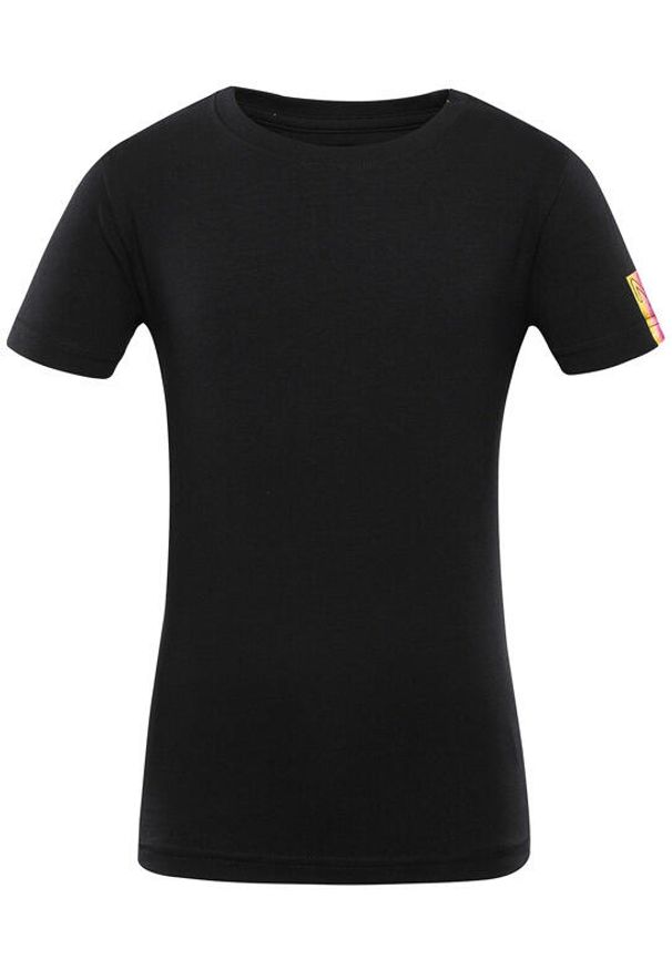 Naak - T-shirt Dziecięcy Nax Olemo 104-110 - Miękki Bawełniany z Żywych Wzorem. Kolor: fioletowy. Materiał: bawełna, elastan