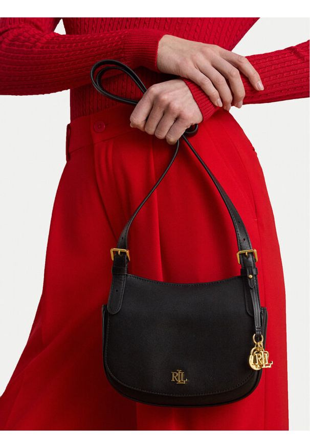 Lauren Ralph Lauren - LAUREN RALPH LAUREN Torebka 431P06070002 Czarny. Kolor: czarny. Materiał: skórzane