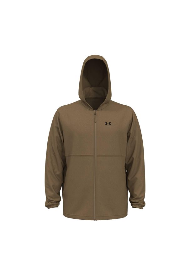 Kurtka treningowa męska Under Armour Vibe Woven Windbreaker. Kolor: brązowy