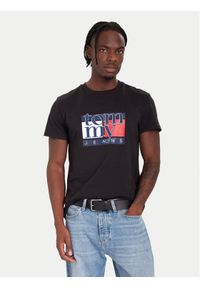 Tommy Jeans T-Shirt DM0DM21977 Czarny Regular Fit. Kolor: czarny. Materiał: bawełna
