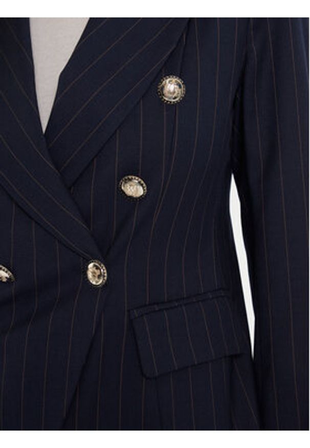 Maryley Marynarka 25IB139/M17 Granatowy Regular Fit. Kolor: niebieski. Materiał: syntetyk