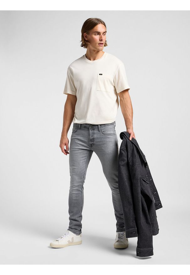 Lee - LEE MĘSKIE SPODNIE JEANSOWE SLIM LEE LUKE NEW GREY 112363923