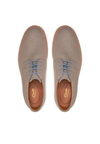 Clarks Półbuty Atticus Ltlace 26176084 Szary. Kolor: szary. Materiał: nubuk, skóra