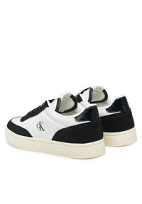 Calvin Klein Jeans Sneakersy Classic Cupsole Mix In YW0YW01767 Biały. Kolor: biały. Materiał: zamsz, skóra #4
